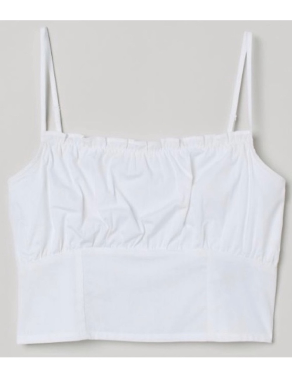 H&M DIVIDED White Cotton Crop Top Large L NEW NWT